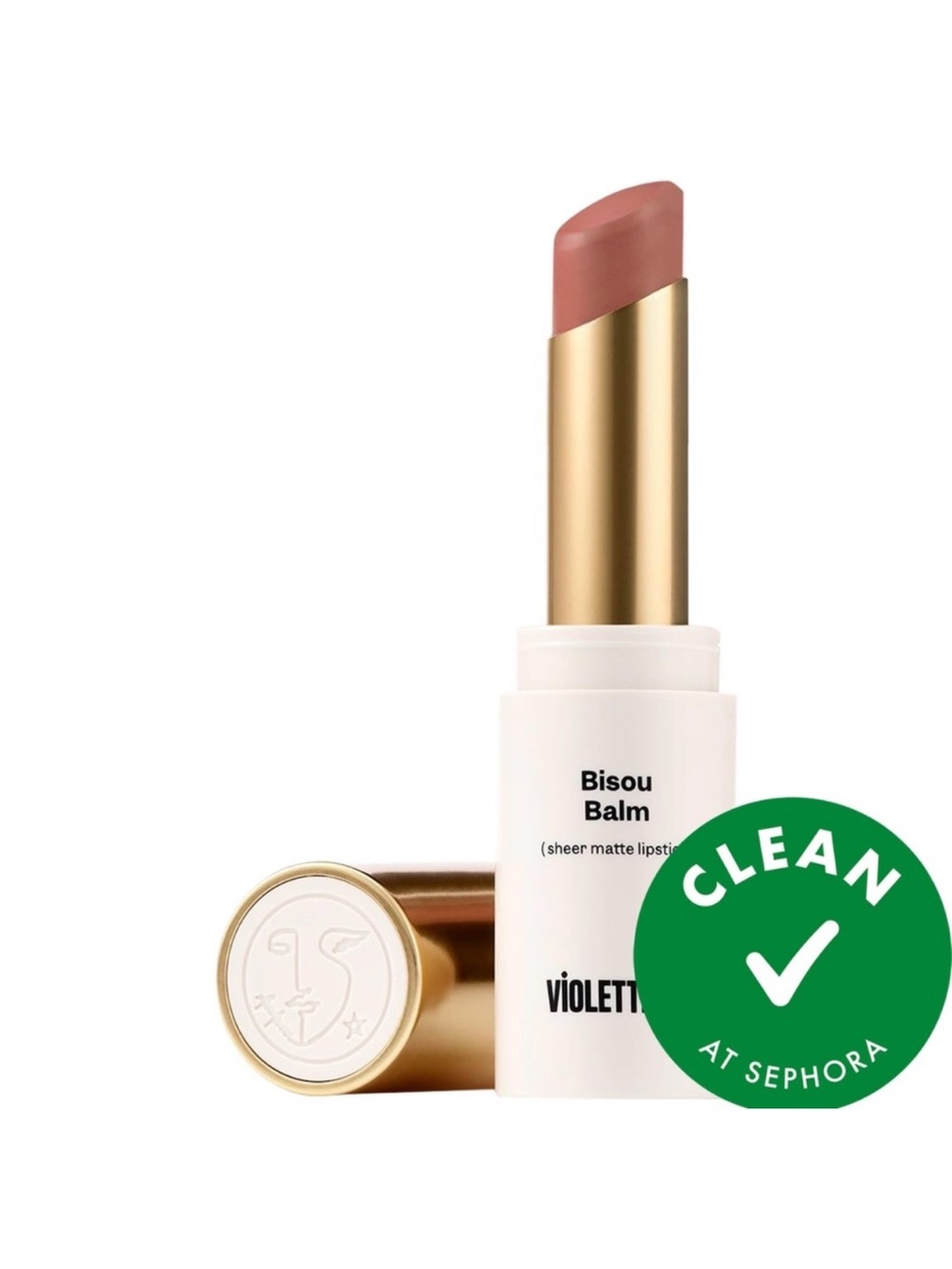 Violette FR Bisou Balm Sheer Matte Lipstick in shade Calisson